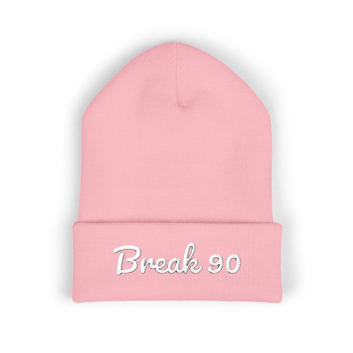 Embroidered Classic Cuffed Break 90 Beanie (WHITE LETTERING)